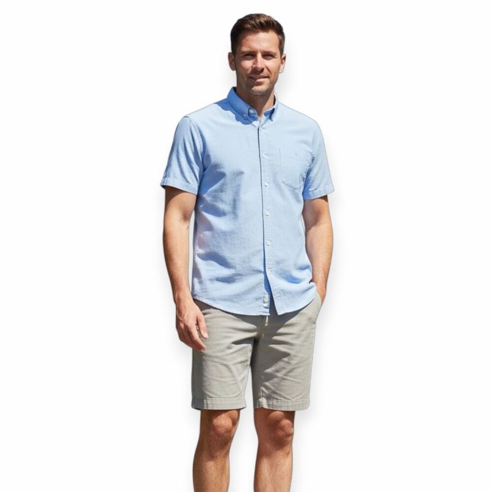 VINTAGE TOMMY HILFIGER Men’s Khaki Flat Front Shorts Size 34